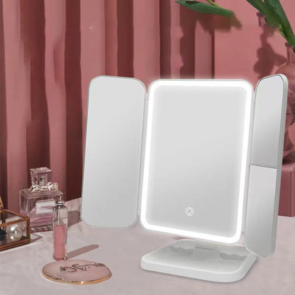 LunaGlow™ Trifold LED Makeup Mirror